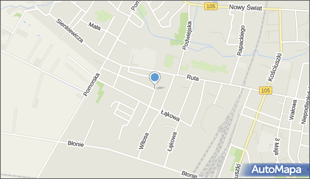 Gryfice, Piaskowa, mapa Gryfice