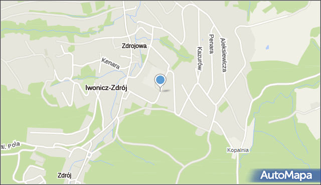 Iwonicz-Zdrój, Piwarskiego Feliksa, mapa Iwonicz-Zdrój
