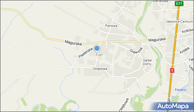 Jabłonka powiat nowotarski, Pilcha Andrzeja, mapa Jabłonka powiat nowotarski