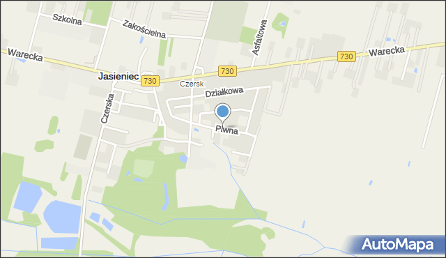 Jasieniec powiat grójecki, Piwna, mapa Jasieniec powiat grójecki