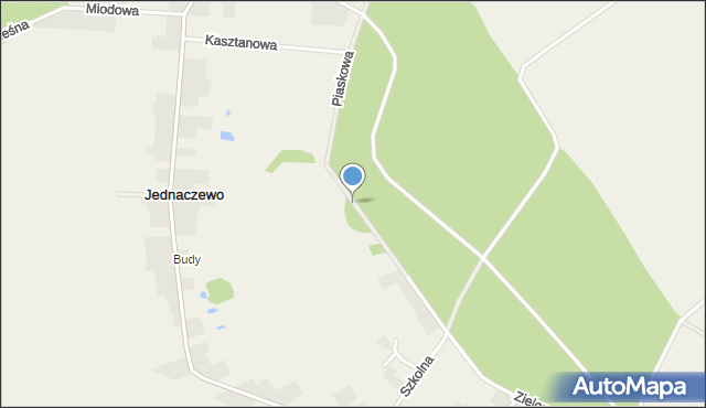 Jednaczewo, Piaskowa, mapa Jednaczewo