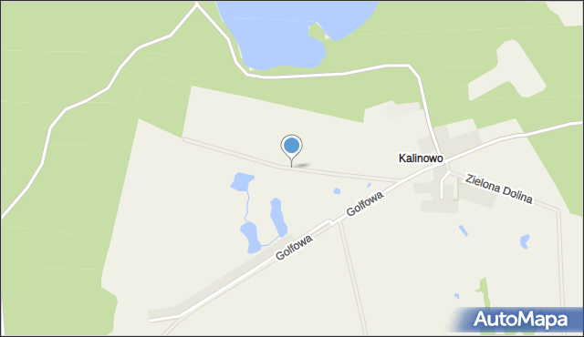 Kalinowo gmina Skąpe, Pięciu Dębów, mapa Kalinowo gmina Skąpe