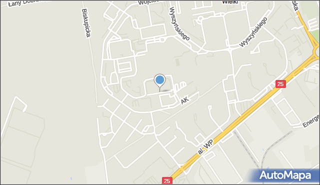 Kalisz, Piotrowskiego Stanisława, ks., mapa Kalisza