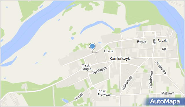 Kamieńczyk gmina Wyszków, Piłsudskiego Józefa, marsz., mapa Kamieńczyk gmina Wyszków