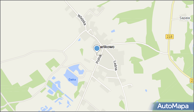 Karlikowo, Piwna, mapa Karlikowo