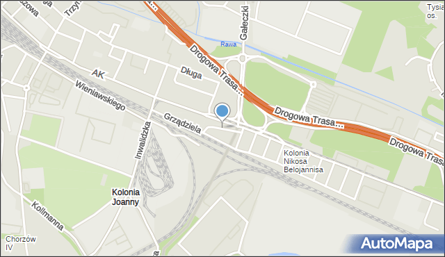 Katowice, Piechy Józefa, mapa Katowic