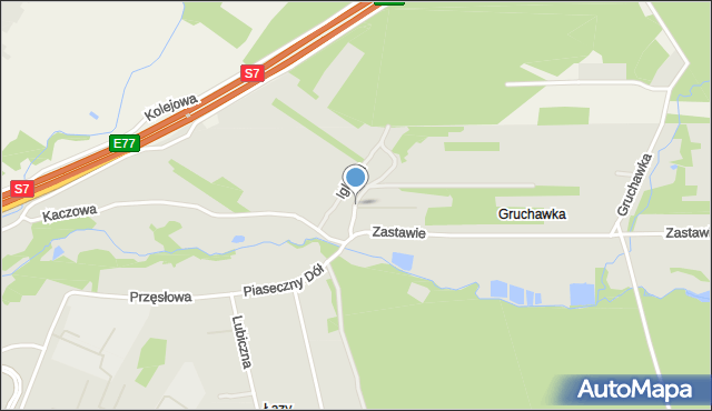 Kielce, Piaseczny Dół, mapa Kielc
