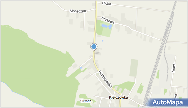 Kiełczówka, Piotrkowska, mapa Kiełczówka