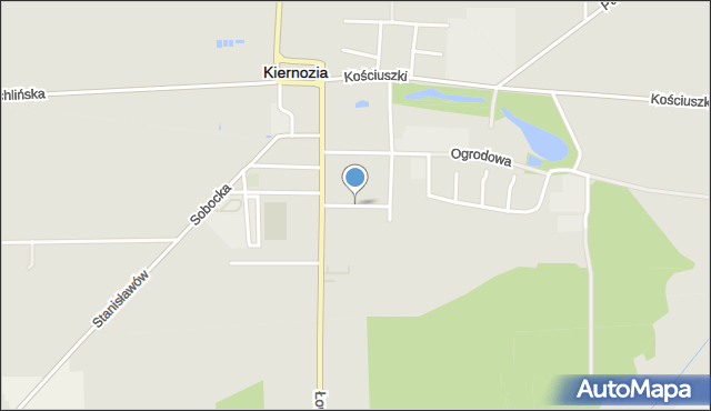 Kiernozia, Piękna, mapa Kiernozia