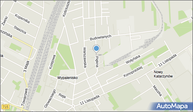 Koluszki, Piękna, mapa Koluszki