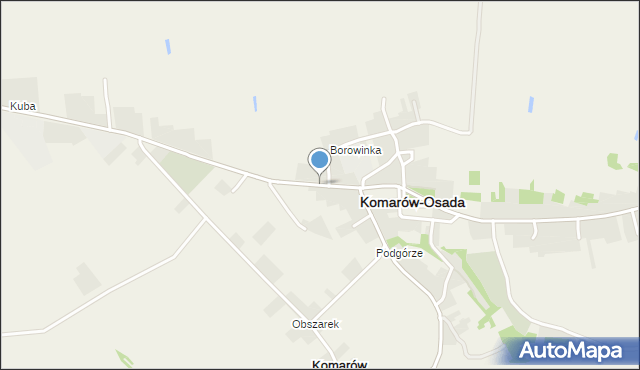 Komarów-Osada, Piłsudskiego Józefa, marsz., mapa Komarów-Osada