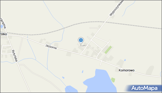 Komorowo gmina Kaźmierz, Piękna, mapa Komorowo gmina Kaźmierz