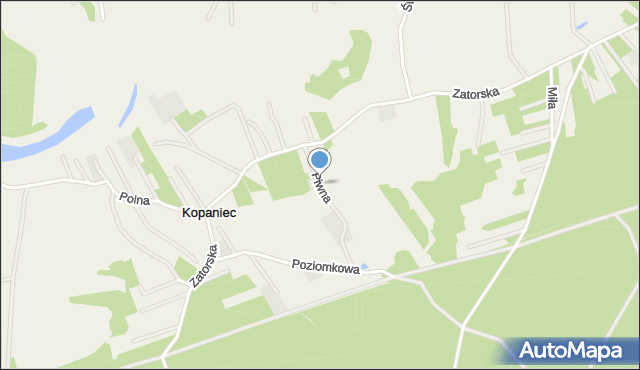 Kopaniec gmina Zatory, Piwna, mapa Kopaniec gmina Zatory