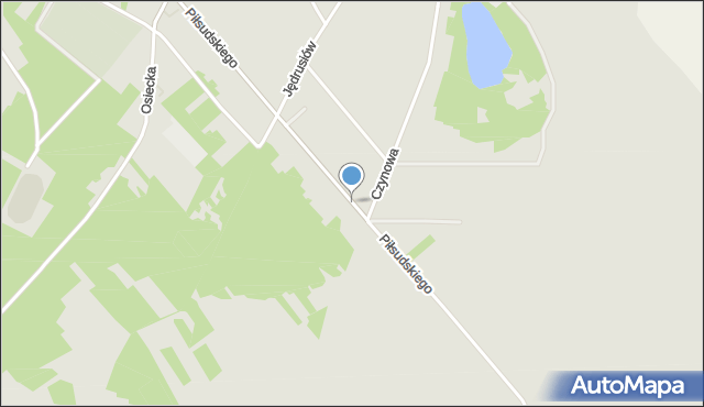 Koprzywnica powiat sandomierski, Piłsudskiego Józefa, marsz., mapa Koprzywnica powiat sandomierski