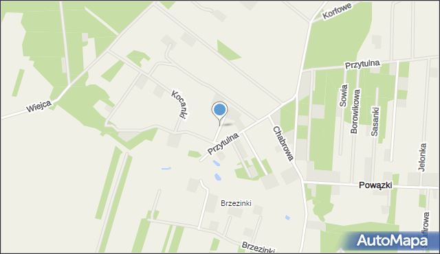 Korfowe, Piaskowa, mapa Korfowe