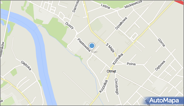 Krapkowice, Piastowska, mapa Krapkowice