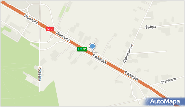 Krępiec gmina Mełgiew, Piasecka, mapa Krępiec gmina Mełgiew