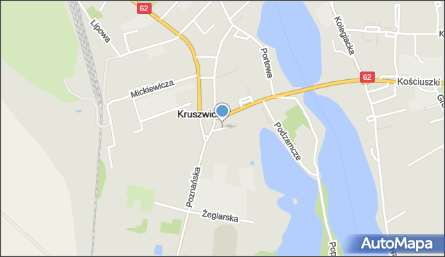 Kruszwica, Piasta, mapa Kruszwica