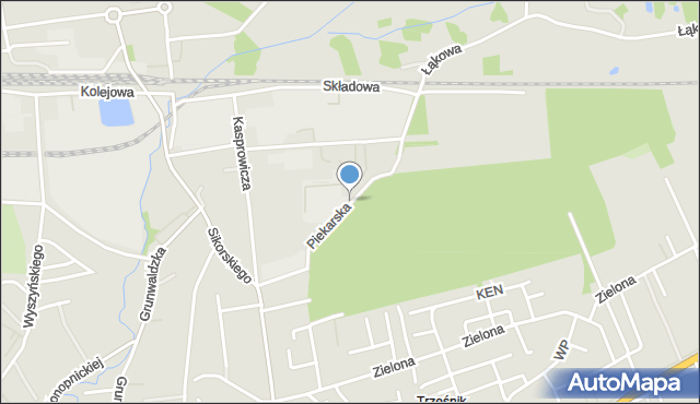 Łańcut, Piekarska, mapa Łańcut