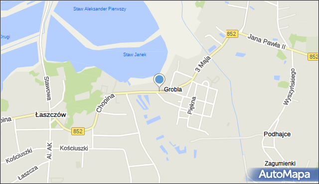 Łaszczów, Piłsudskiego Józefa, marsz., mapa Łaszczów