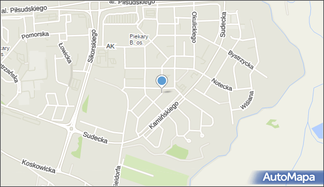 Legnica, Pileckiego Witolda, rtm., mapa Legnicy