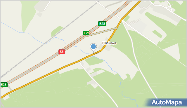 Leśnice, Piaskowa, mapa Leśnice