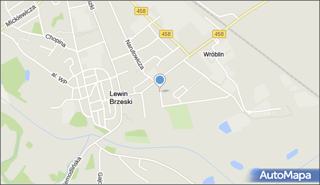 Lewin Brzeski, Piasta Kołodzieja, mapa Lewin Brzeski