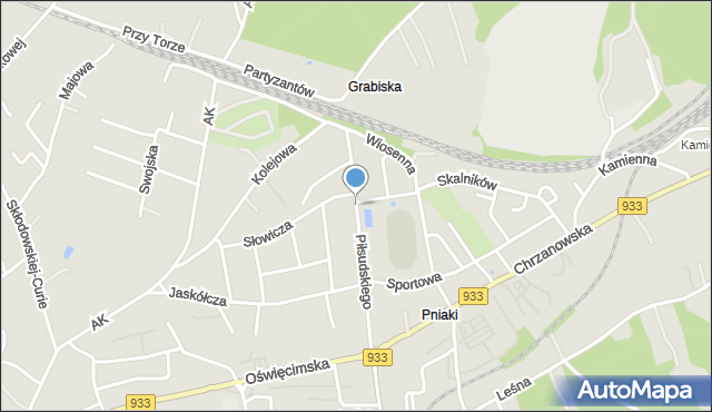 Libiąż, Piłsudskiego Józefa, marsz., mapa Libiąż