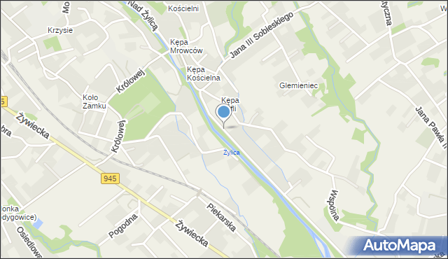 Łodygowice powiat żywiecki, Piastowska, mapa Łodygowice powiat żywiecki