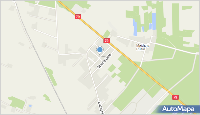 Łuczynów gmina Kozienice, Piaskowa, mapa Łuczynów gmina Kozienice