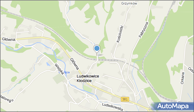 Ludwikowice Kłodzkie, Piastowska, mapa Ludwikowice Kłodzkie