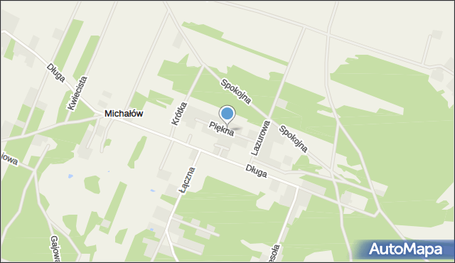Michałów gmina Klembów, Piękna, mapa Michałów gmina Klembów