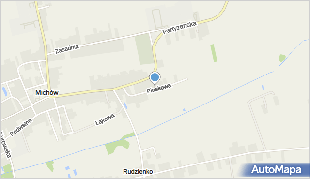 Michów powiat lubartowski, Piaskowa, mapa Michów powiat lubartowski