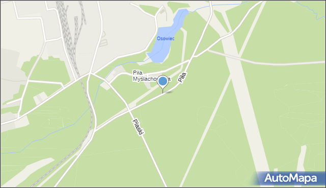 Myślachowice, Piła, mapa Myślachowice