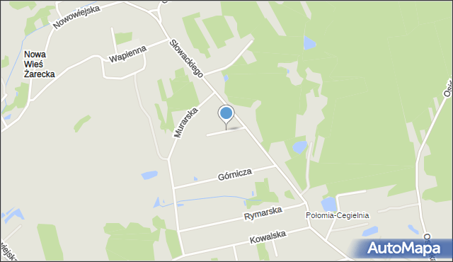 Myszków, Piekarska, mapa Myszków