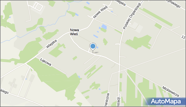 Nasielsk, Piaskowa, mapa Nasielsk