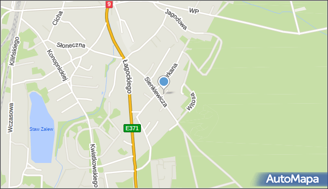 Nowa Dęba, Piwna, mapa Nowa Dęba