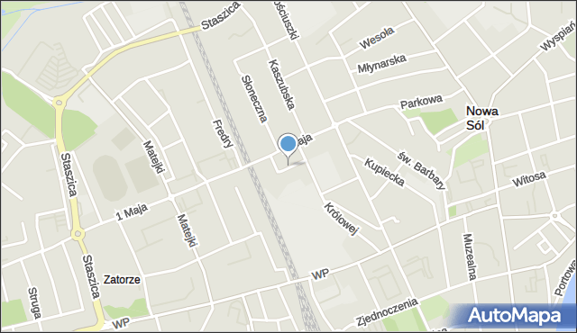 Nowa Sól, Piastowska, mapa Nowa Sól