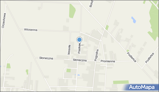 Nowe Aleksandrowo, Piaskowa, mapa Nowe Aleksandrowo