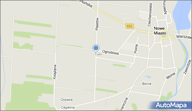 Nowe Miasto powiat płoński, Piastów, mapa Nowe Miasto powiat płoński