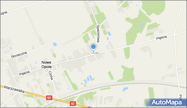 Nowe Opole, Piękna, mapa Nowe Opole