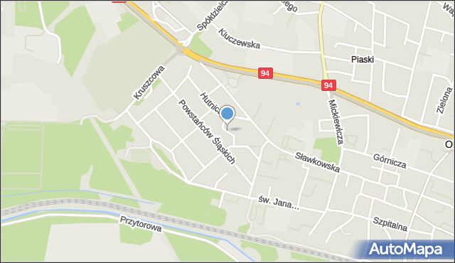 Olkusz, Piaskowa, mapa Olkusz