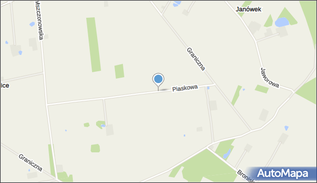 Olszewek gmina Mszczonów, Piaskowa, mapa Olszewek gmina Mszczonów