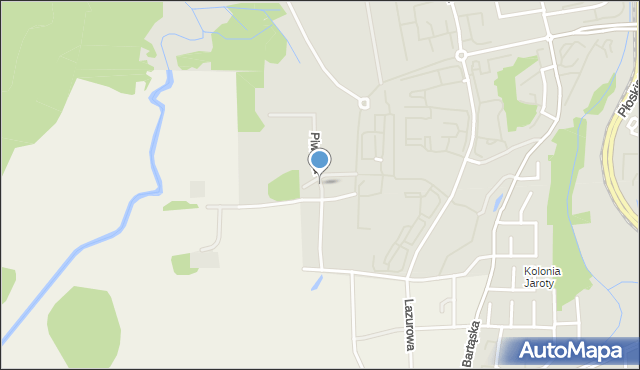 Olsztyn, Piwnika Jana, mjr., mapa Olsztyna