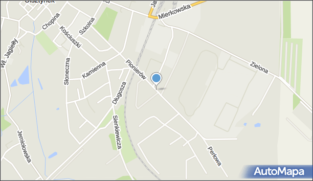 Olsztynek, Pionierów, mapa Olsztynek