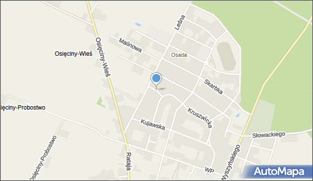 Osięciny, Piastowska, mapa Osięciny
