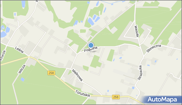 Osiek nad Wisłą, Piękna, mapa Osiek nad Wisłą