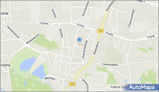 Ostrowiec Świętokrzyski, Piwna, mapa Ostrowiec Świętokrzyski