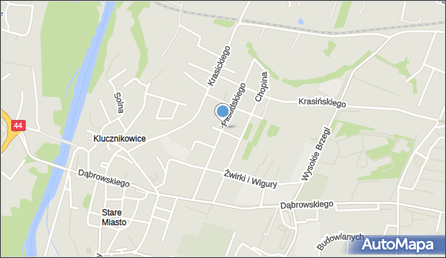 Oświęcim, Piłsudskiego Józefa, marsz., mapa Oświęcimia