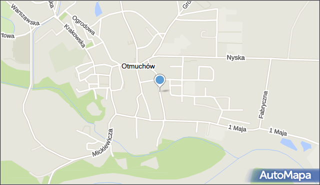 Otmuchów, Piastowska, mapa Otmuchów